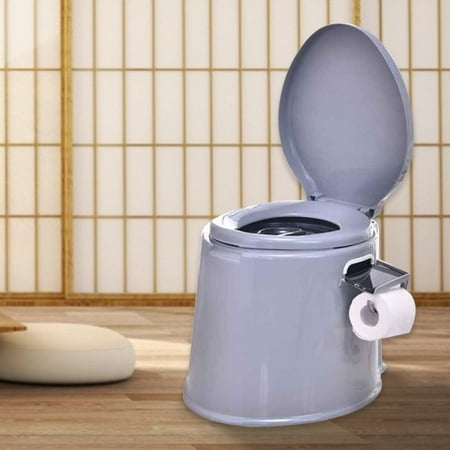 with Built-in Inner Bucket Paper Towel Holder for Hiking Camping Non-Slip Portable Travel Toilet Suitable for Pregnant Woman Old Man Patient Adult